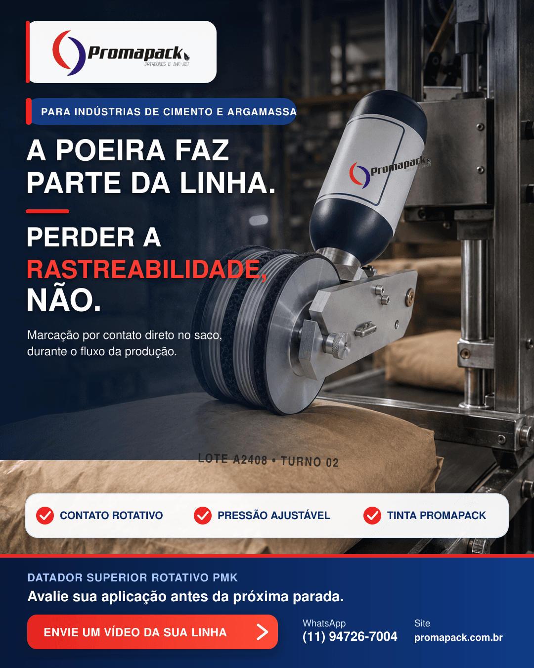 Rodas e clichês do Datador Superior Rotativo PMK