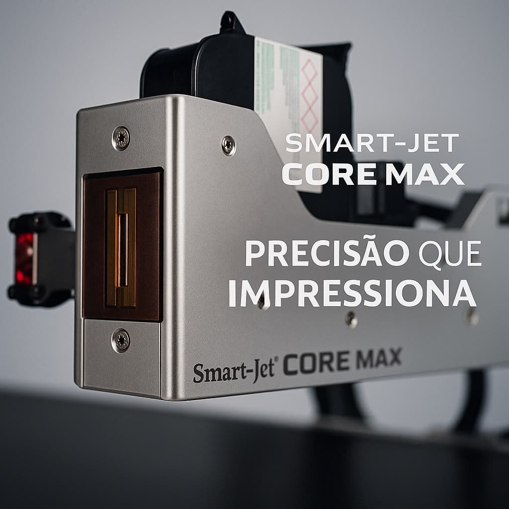 Vista aproximada da face de impressão do cabeçote CORE MAX