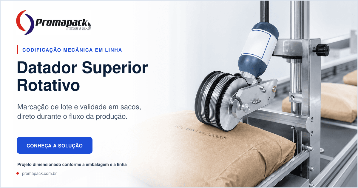 Codificador rotativo mecânico PMK instalado em linha industrial