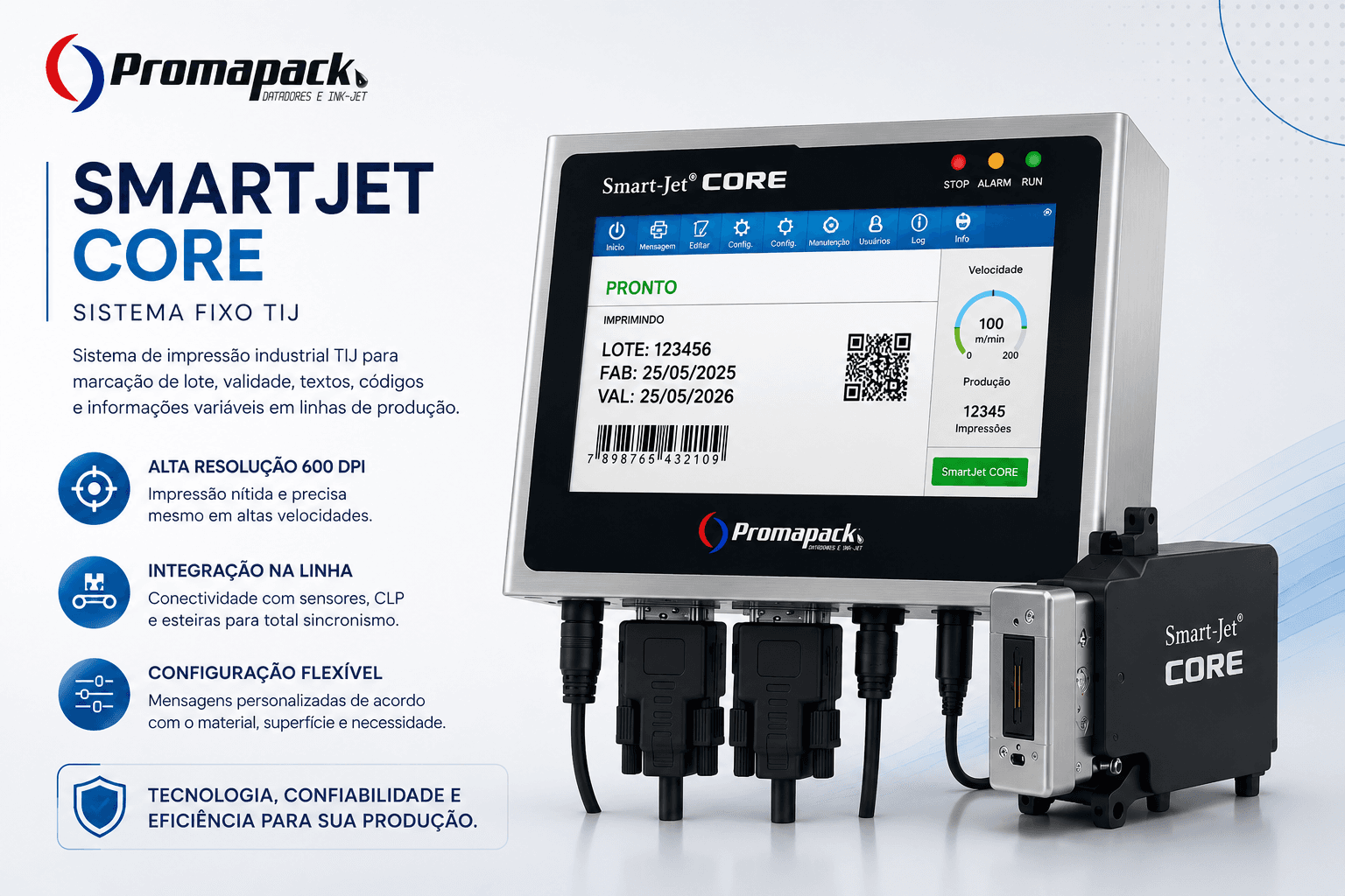SmartJet CORE, solução TIJ para integração