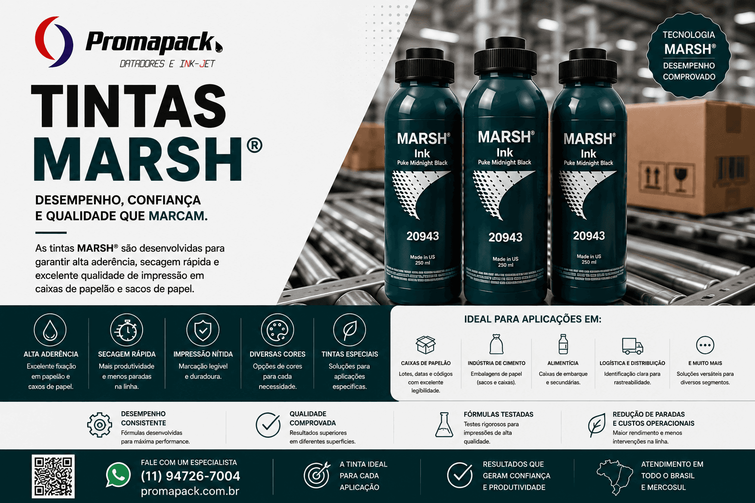 Frascos de tinta para o sistema Marsh Unicorn